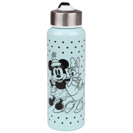 Myszka Minnie Daisy Disney plastikowa butelka/bidon, miętowa w groszki 650ml
