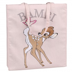 Bambi Disney Jasnoróżowa, materiałowa torba na zakupy 34x37 cm