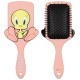 Tweety Looney Tunes - Zalmkleurige haarborstel, groot, plastic, plat