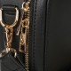 Mała, czarna torebka na ramię, złote elementy 21x15,5x7,5 cm