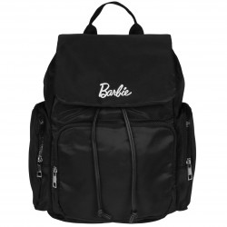 Barbie Czarny plecak ściągany z kieszonkami 25x33x10 cm
