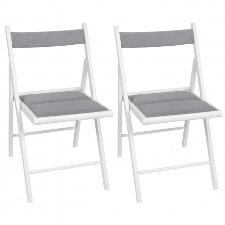 TERJE Chaise pliante blanche, siège rembourré IKEA