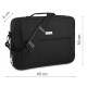 Czarna, klasyczna torba na laptopa 15,6 cali Zagatto 40x30x6 cm