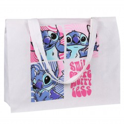 Stitch Disney Biała, bawełniana torba na ramię 54x40x17 cm