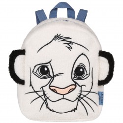 Król Lew Simba plecak dziecięcy mały, przedszkolny, biały z bukli