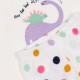 Dinozaur Biała piżama niemowlęca w groszki