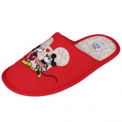 Myszka Mickey i Minnie Disney Czerwone, damskie papcie/kapcie, obuwie domowe