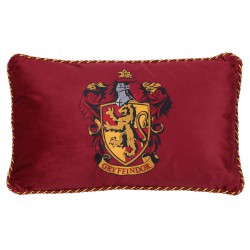Harry Potter Gryffindor Bordowa poduszka, prostokątna, welurowa, 50x30 cm