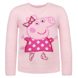 Świnka Peppa Jasnoróżowy sweter dziewczęcy, ciepły