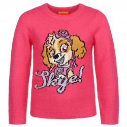 Psi Patrol Skye Różowy sweter dziewczęcy, ciepły
