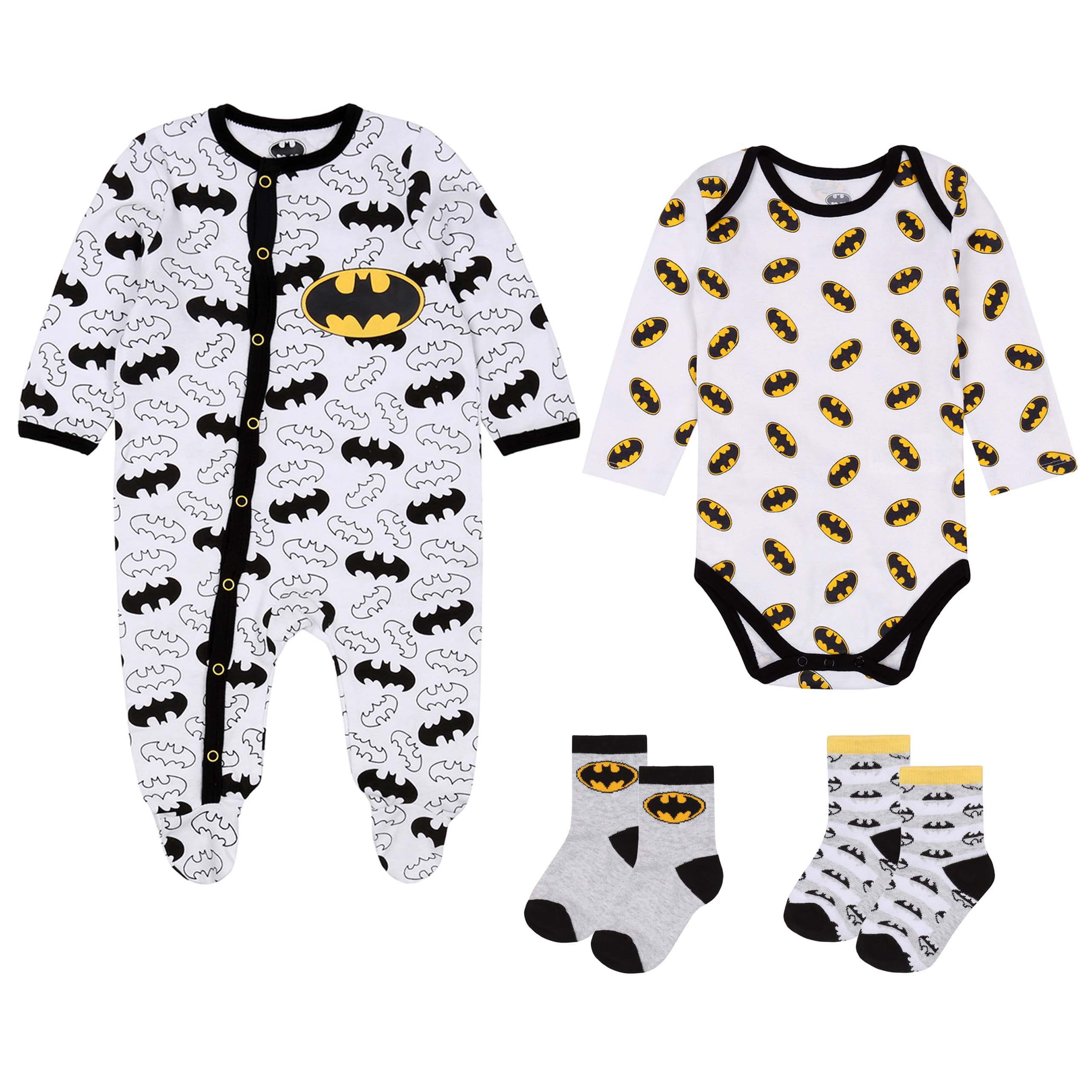 Batman Zestaw niemowlęcy dla chłopca body, pajacyk + 2x skarpetki GRATIS -  Sarcia