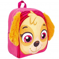 Psi Patrol Skey Różowy plecak przedszkolny, pluszowy z uszami 28x20x10 cm