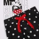 Myszka Minnie Disney Bawełniana piżama damska na krótki rękaw biało-czarna w groszki