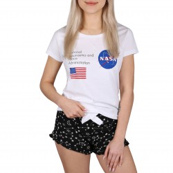 NASA Letnia piżama damska na krótki rękaw, bawełniana
