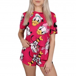 Myszka Mickey Disney Różowa piżama damska na krótki rękaw, letnia piżama