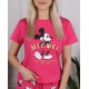 Myszka Mickey Disney Różowa piżama damska na krótki rękaw, bawełniana