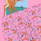 DISNEY Bambi Piżama damska na krótki rękaw, bawełniana, różowa piżama