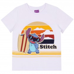 STITCH Disney Koszulka/T-shirt biały chłopięcy, bawełniany