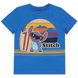 STITCH Disney Koszulka/T-shirt niebieski chłopięcy, bawełniany