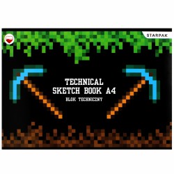 Pixel Game Blok techniczny biały A4 10 kartek