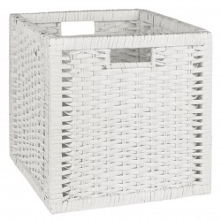 BRANÄS Biały, pleciony kosz do przechowywania, pudełko 32x34x32 cm IKEA