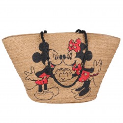 Myszka Minnie i Mickey Disney Słomiana torba shopper na zamek, duża torba pleciona
