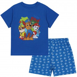 Psi Patrol Chłopięca piżama z krótkim rękawem, niebieska piżama