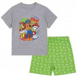 Psi Patrol Chłopięca piżama z krótkim rękawem, szaro-zielonapiżama