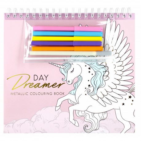 Zestaw kreatywny Day Dreamer Jednorożec kolorowanki, naklejki, pisaki
