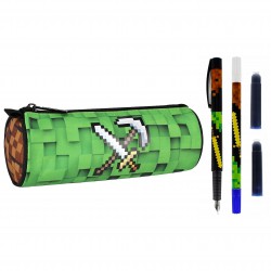 Pixel Game Zestaw przyborów szkolnych: piórnik tuba + pióro wieczne