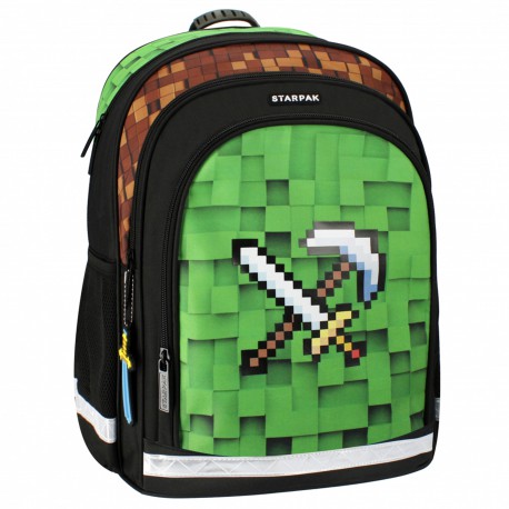 Pixel Game Plecak szkolny dla chłopca z odblaskiem 41x33x20