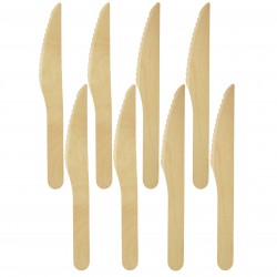 Jednorazowe noże drewniane, sztućce EKO 8 sztuk
