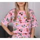 Myszka Mickey Disney Letnia piżama damska, różowa piżama na krótki rękaw