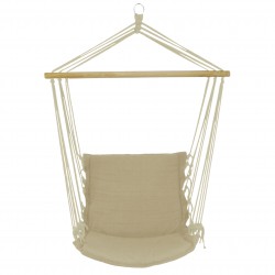 Beżowy hamak/huśtawka - brazylijskie krzesło wiszące 60x120x130 cm