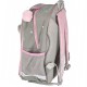 Różowo-szary plecak szkolny dla dziewczynki z odblaskiem 40x29x20cm
