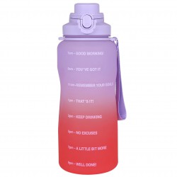 Fioletowo-czerwona, plastikowa butelka/bidon z podziałką 2,3l