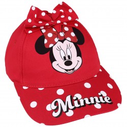 Myszka Minnie Dziewczęca czapka z daszkiem, czerwona czapka z kokardą