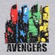 Avengers Marvel Szaro-czarna Piżama chłopięca na krótki rękaw, letnia piżama