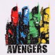 Avengers Marvel Biało-granatowa Piżama chłopięca na krótki rękaw, letnia piżama