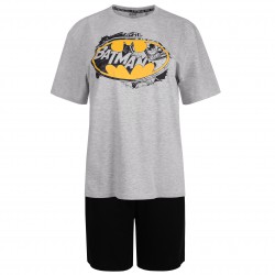 Batman Męska piżama na krótki rękaw, szaro-czarna piżama letnia