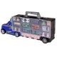 Auto ciężarowe metalowe, laweta/ kontener z małymi autkami i akcesoriami drogowymi 3+ MEGA CREATIVE