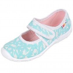 LEMIGO Light blue slippers, preschool shoes for girls,  velcro slippers