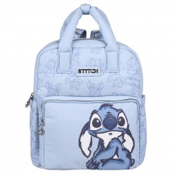 DISNEY Stitch Pojemny plecak damski, niebieski plecak 28x12x30 cm