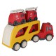 Auto ciężarowe Laweta + 4 wozy strażackie Cartoon Bioplastik MEGA CREATIVE