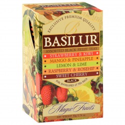 BASILUR Magic Fruits -Mieszanka czarnych herbat cejlońskich owocowych, 25x2g