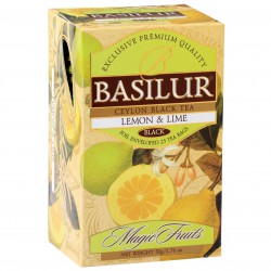 BASILUR Lemon Lime- Czarna herbata cejlońska z naturalnym aromatem cytryny i limonki, 25x2 g