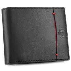Skórzany portfel męski, poziomy, ochrona RFID Zagatto