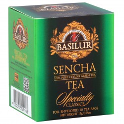 BASILUR Sencha- Zielona herbata klasyczna w saszetkach, 10x1,5 g