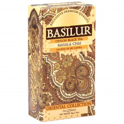 BASILUR Masala Chai- Czarna herbata cejlońska z dodatkiem naturalnych przypraw orientalnych, 25x2g