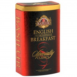BASILUR English Breakfast- Drobno cięta herbata czarna liściasta w ozdobnej puszce, 100g